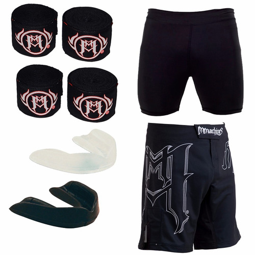 Kit Entrenamiento Mma Combo Short Vale Tudo Bucales Vendas