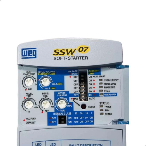 Chave De Partida Softstarter Ssw07 30a 10cv220v 20cv380v Weg