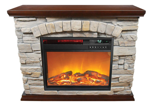 Lifesmart Chimenea Cuadrada Grande De Piedra Sintetica Infra