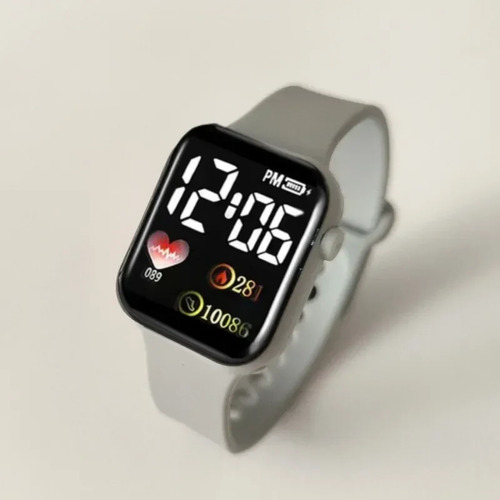 Set Reloj Digital Colores Aro Anillo De Luz Led Varios Colores Color Del Reloj