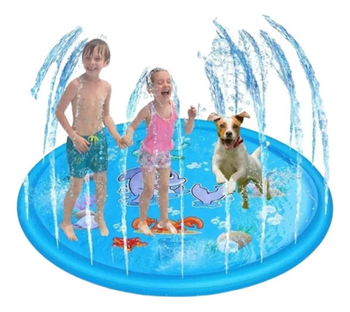 Piscina Inflable Tipo Fuente Para Niños Y Mascotas 170 Cm  