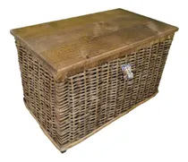 Comprar Mesa Baul De Mimbre Con Tapa De Madera Por Encargue!!