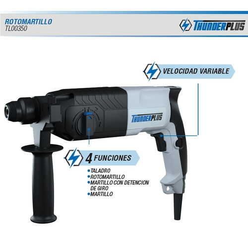 Imagen 4 de 5 de Thunderplus TL00350 - Blanco/Negro - 220V - 50 Hz