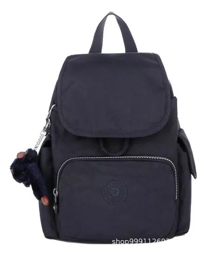 Mochila escolar Kipling Seoul Go color gris neutro diseño liso 27L