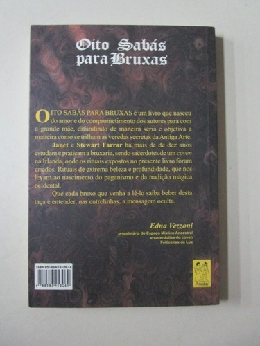 Oito Sabás Para Bruxas - Janet E Stewart Farrar (Usado)