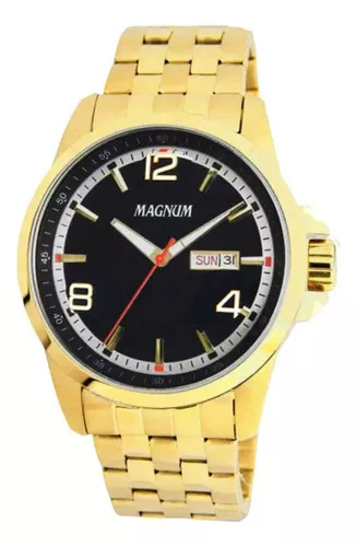 Relógio Magnum Masculino Analógico Dourado - MA31355H