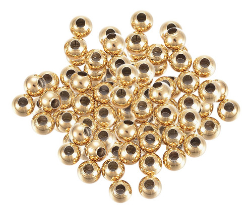 Cuentas Redondas De Acero Inoxidable 304 100x - Cuentas