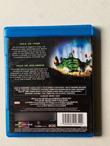 El Increíble Hulk Vs Thor Y Wolverine. Dvd (Usado)