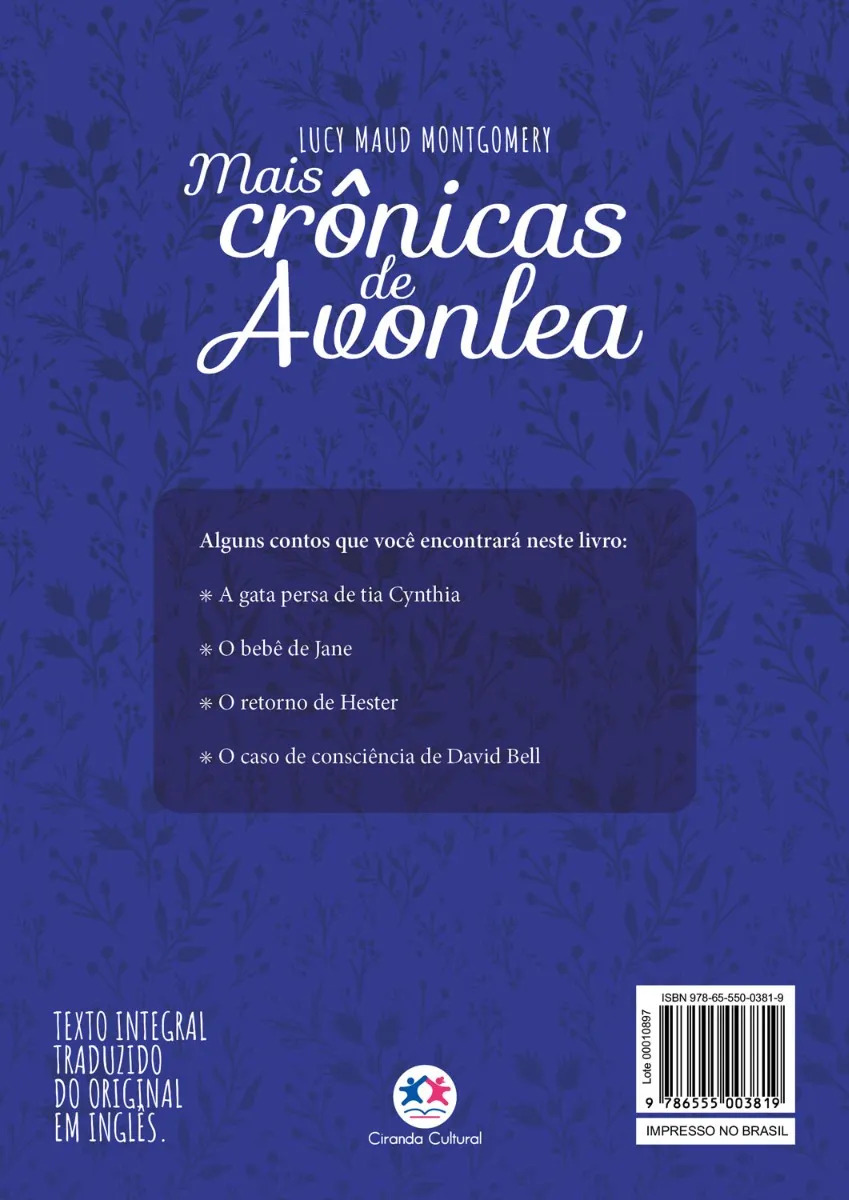 Mais Crônicas De Avonlea