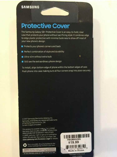 Case Samsung Clear Cover Galaxy S8 Plus Ultra Delgada