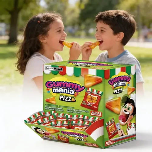 Gummy Mania Pizza Dp C/ 40 Un | Parcelamento sem juros