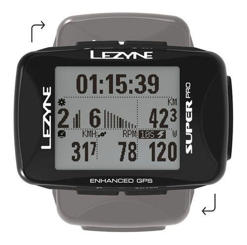 Gps Lezyne Super Pro Ciclocomputador V304 Preto Ciclismo