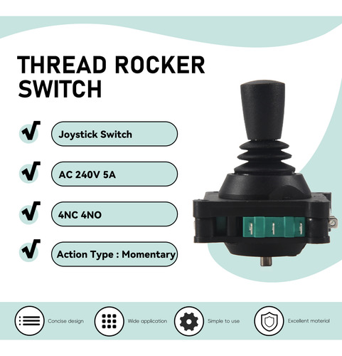 Interruptor Tipo Joystick Ac 240v 5a 4no 4nc Momentáneo De 2