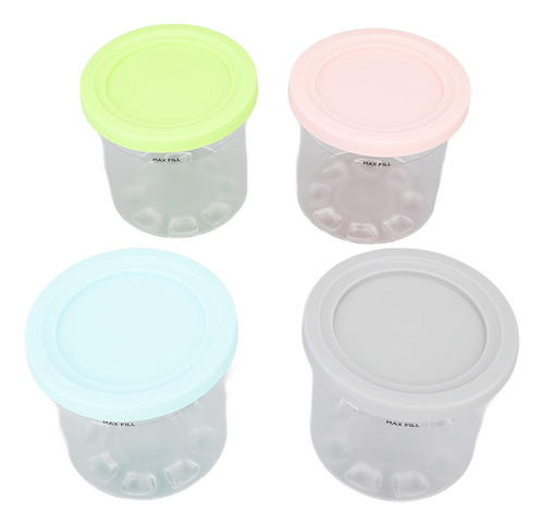 Lata Para Hacer Helados, 4 Piezas, Latas De Plástico De Repu