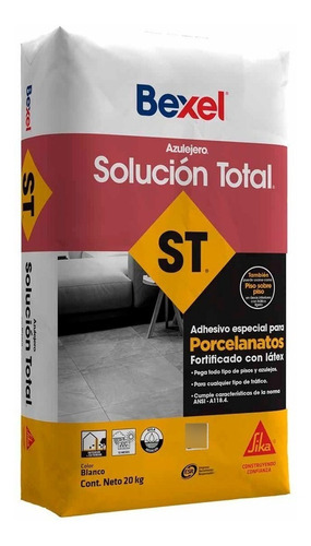 Azulejero Blanco Solución Total Bexel-sika 20kg 13 En 1 