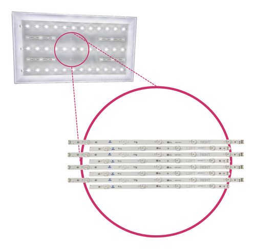 Barramento De Led LG 49lj5500 49lj5550 49lj6300 49uk631c