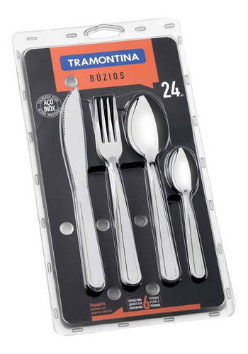 Juego Cubiertos Tramontina 24 Pc Acero Inoxidable