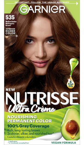 Hair Dye Garnier Nutrisse Nourishing Creme 535 Golden Mahoga