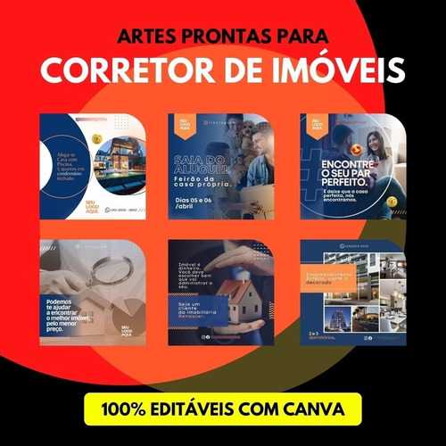 Pack + 500 Artes Para Imobiliária E Corretorres - Novo