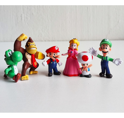 Juguetes Super Mario Bros Figuras Bootleg 6 Personajes 6 Cm
