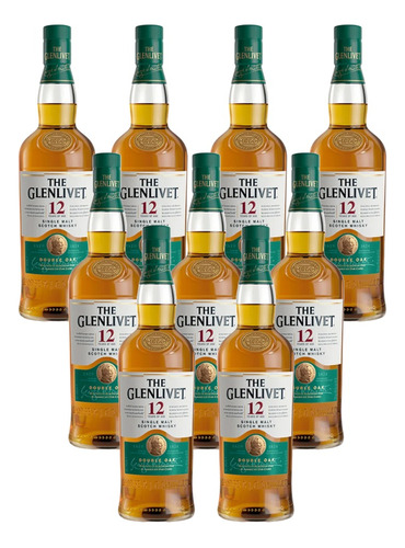 Whisky The Glenlivet 12 Años 700ml X9 Zetta Bebidas