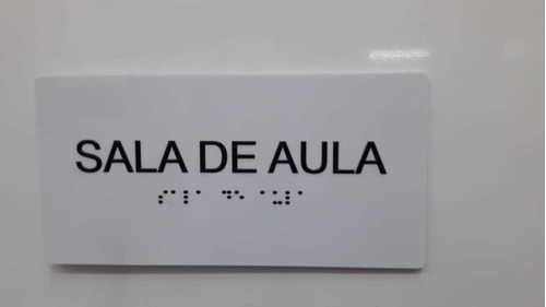 8 Pçs Placa Para Porta De Sala De Aula Braille E Relevo