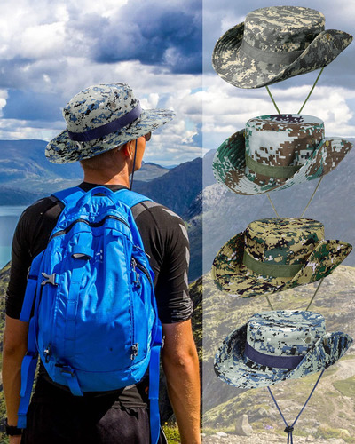 10 Sombreros Tipo Boonie De Ala Ancha, Camuflaje, Protección