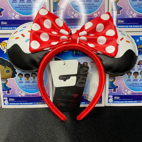 Loungefly Disney Minnie Sweets Sprinkle Ears Headband Color Rojo