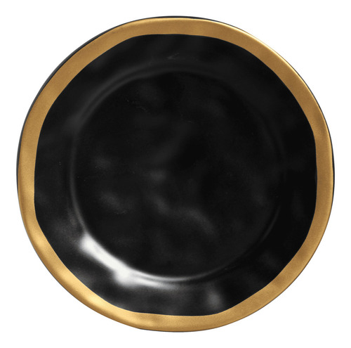 Aparelho de Jantar 20 pecas Preto, Linha amassada Scalla Ceramica