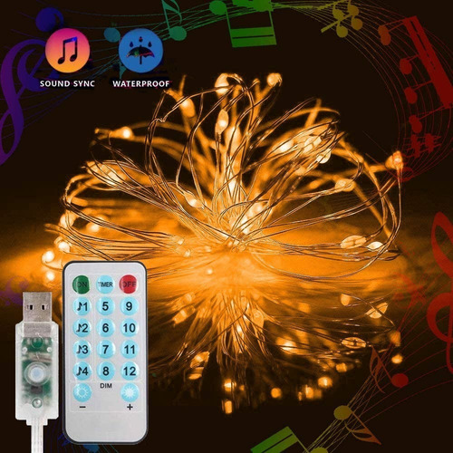 Luces Decorativas Control Remoto Tira Led 10m Sync Con Músic