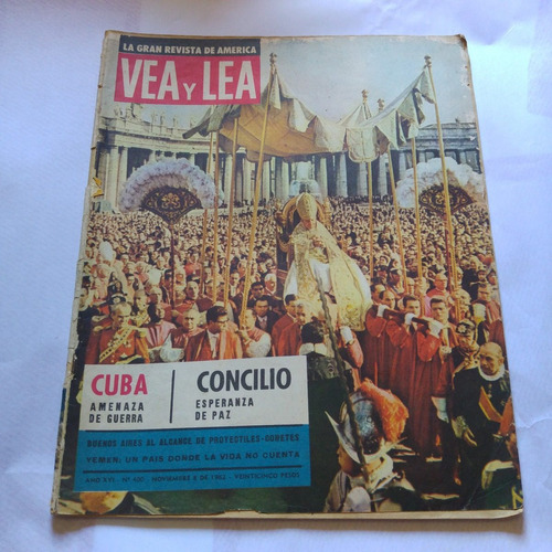 Revista Vea Y Lea 400  - 8 Noviembre 1962 