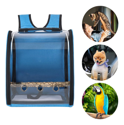 Mochila Pássaro Transporte Luxo Com Visor Cor Cinza