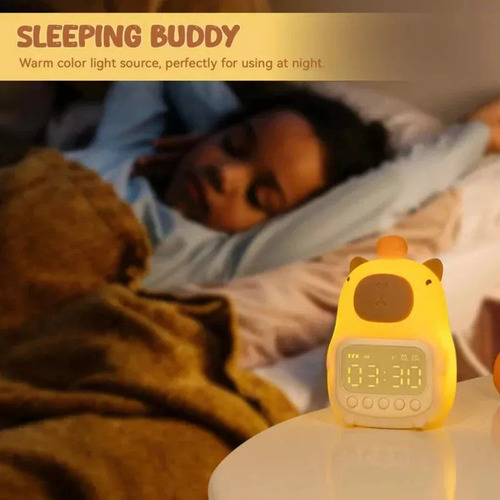 Mz Lindo Despertador De Silicone Capivara, Luz Noturna Para