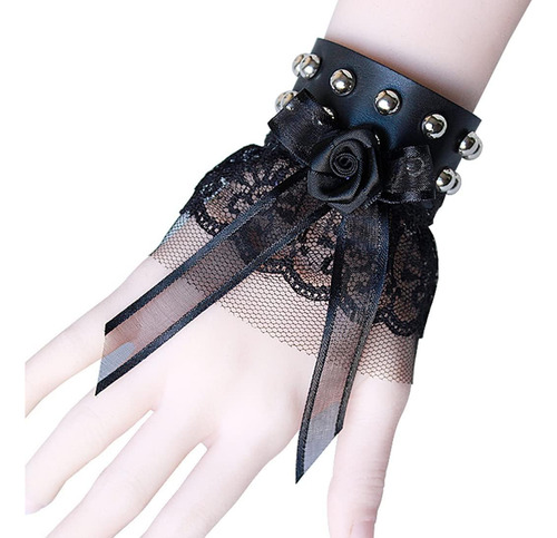 Pulsera Gótica De Encaje Negro Anillo De Dedo, Anillo ...