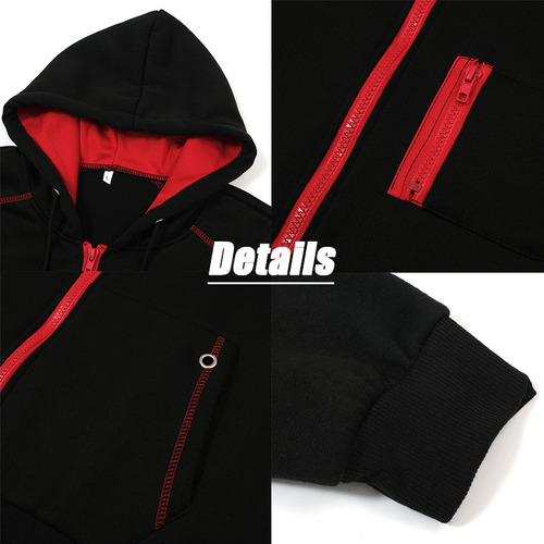 Sudadera Deportiva Casual Con Capucha Y Manga Con Cremallera