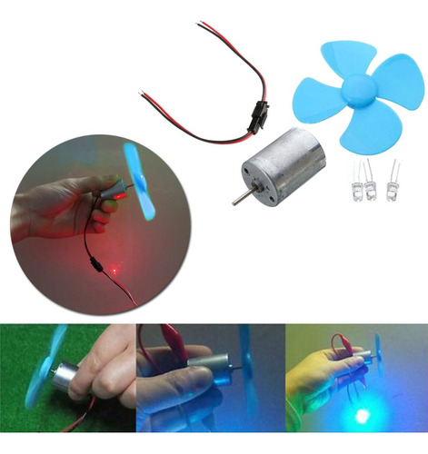 Kit De Bricolaje 6-9v Aerogenerador Micro Motor/mini Hoja Az