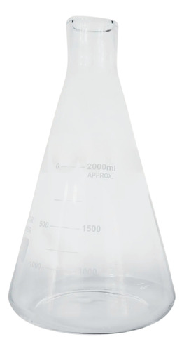 Matraz Vidrio Erlenmeyer 2000 Cc Ch