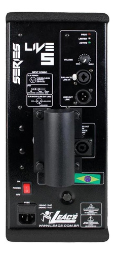 Caixa De Som Ativa Leacs Live 5 . 200 W Rms Preta Cor Preto
