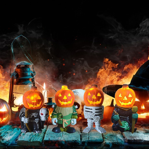 Lâmpada De Decoração De Jardim Com Luz De Halloween De Resin