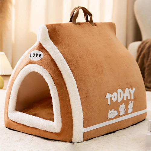 Cama Para Perros Y Gatos Con Estilo Único Marrón M