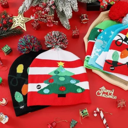 Annan Lote 10 Gorro De Navidad Con Luz Led Regalo Navideño