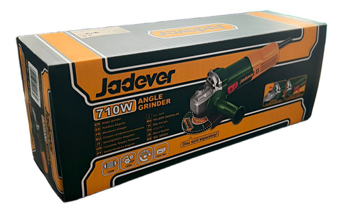 Amoladora Angular 710w Disco 115mm Jadever Jdag15711-4 Color Verde/naranja Frecuencia 50 60hz