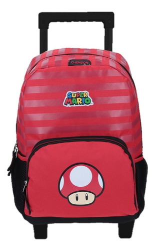 Mochila Super Mario Bros Primaria Con Carro Uni841 Color Rojo