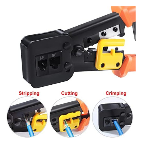 Herramienta De Engarzado Rj45 Engarzadora Ethernet Para De Y