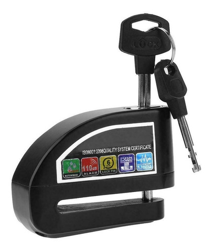 Imagen 2 de 6 de Candado Moto Alarma Antirrobo Disco De La Rueda Impermiable
