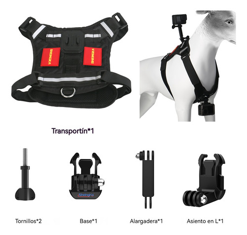 Cámara Deportiva Gopro Compatible Con Arnés Para Perros