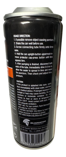 Tri Pack Reparador De Pinchazo 450ml Gladiator Autocamioneta