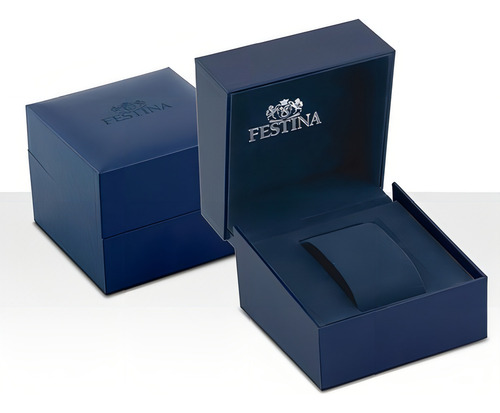 Reloj Festina F6738.b Hombre Hora Mundial Caucho Color de la malla Negro Color del bisel Plateado Color del fondo Azul y Negro