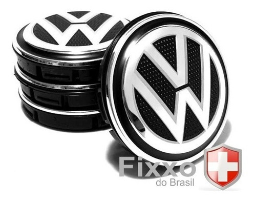 Imagem 1 de 2 de 4 Calotinhas Tampa De Roda Volkswagen Novo 55mm Polo E Bora