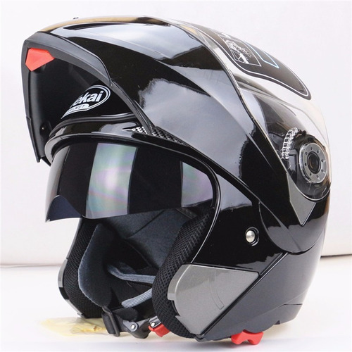 Casco Para Moto Doble Visor Lentes Polarizado